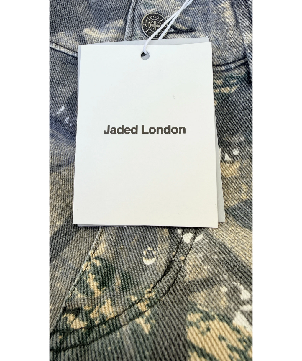 Jaded London Grey Tree Camo Colossus Jeans, size W28 — detail