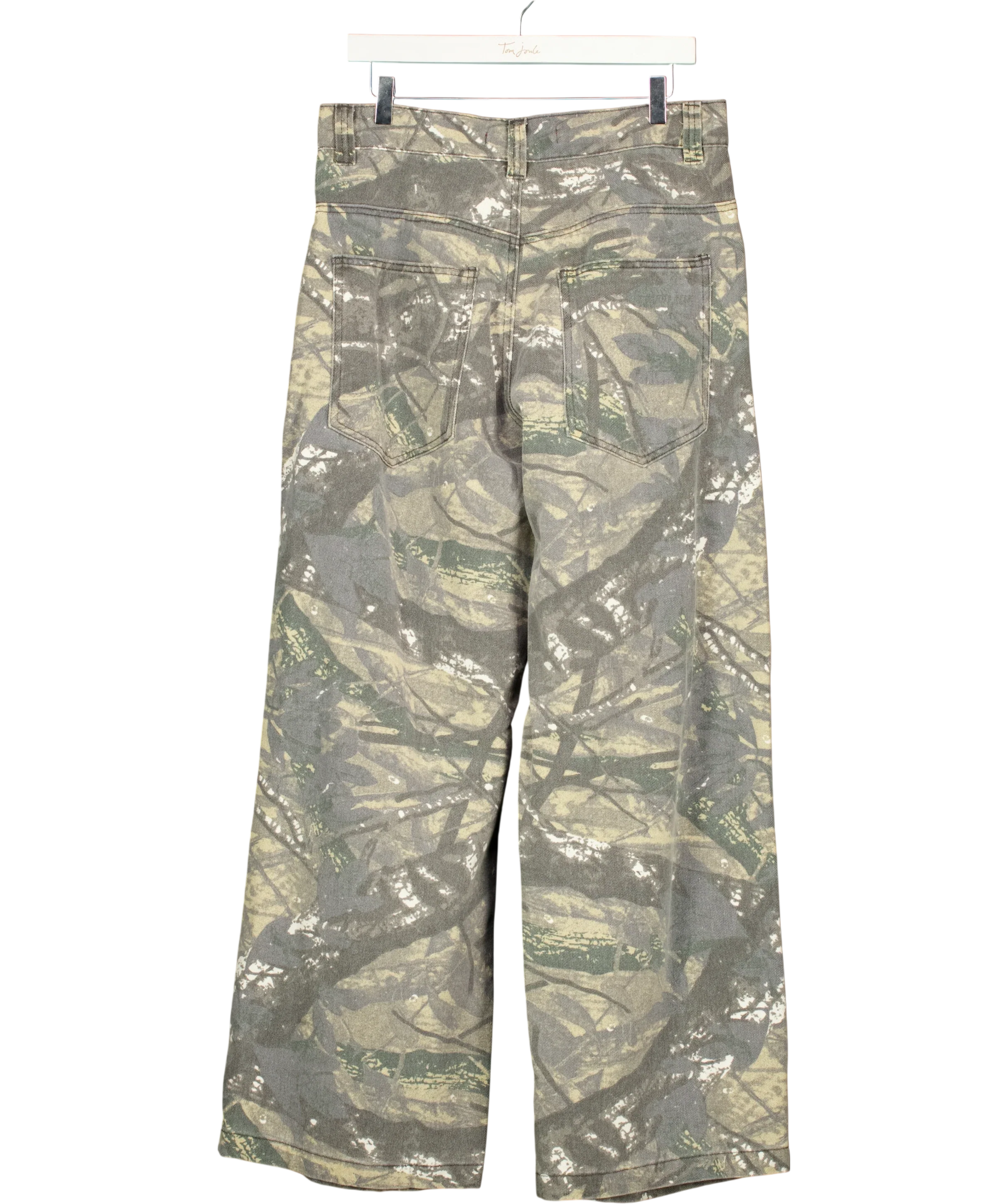 Jaded London Grey Tree Camo Colossus Jeans, size W28 — back