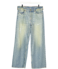 & Denim Blue Baggy Wide Low Waist Loose Fit Blue Distressed Jeans EUR 38, size UK 10 — front