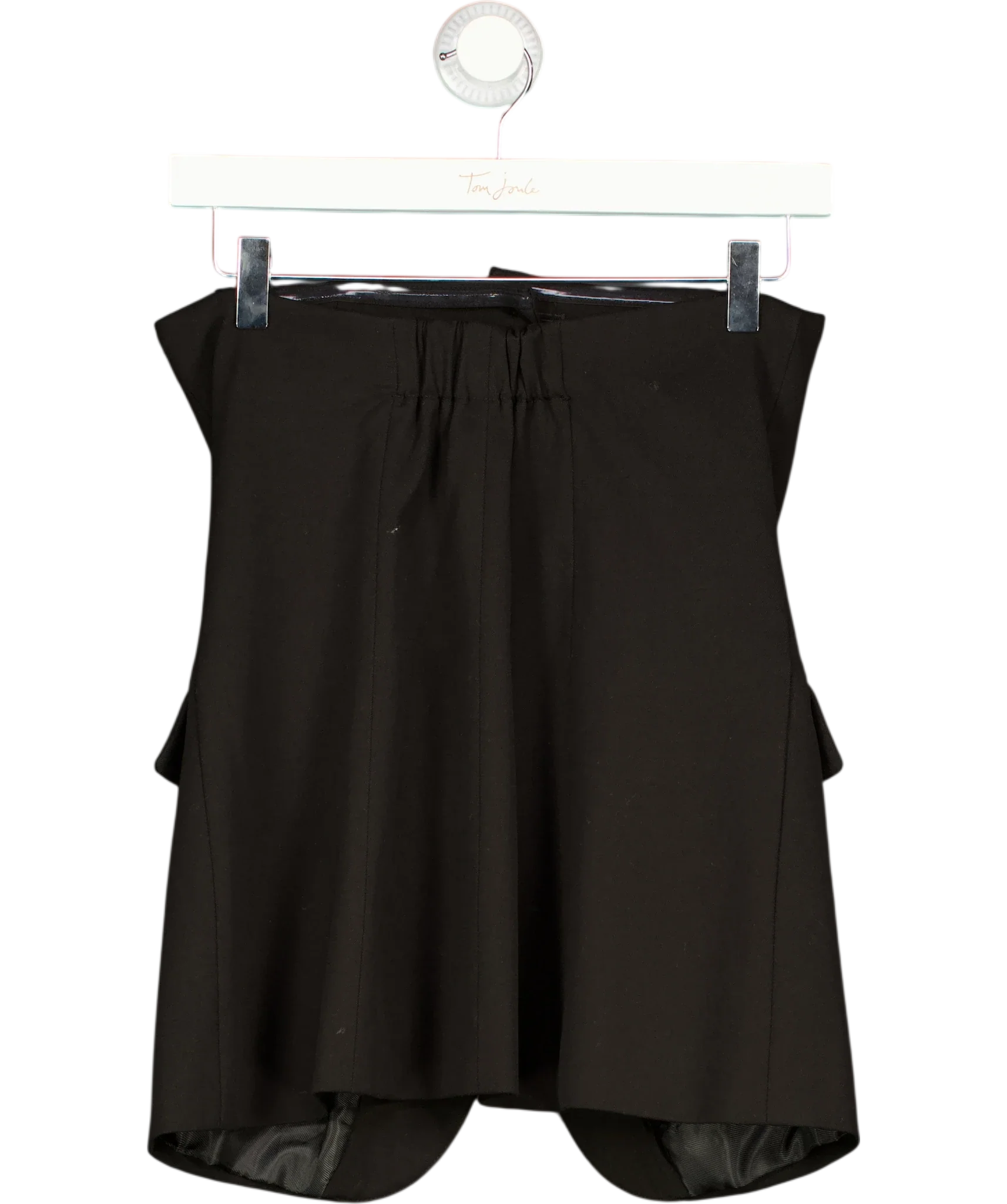 ZARA Black Off-the-Shoulder Bustier Top Black, size UK XS — back