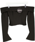 Babyboo Black Geneva Off-The-Shoulder Top Black, size UK S — front
