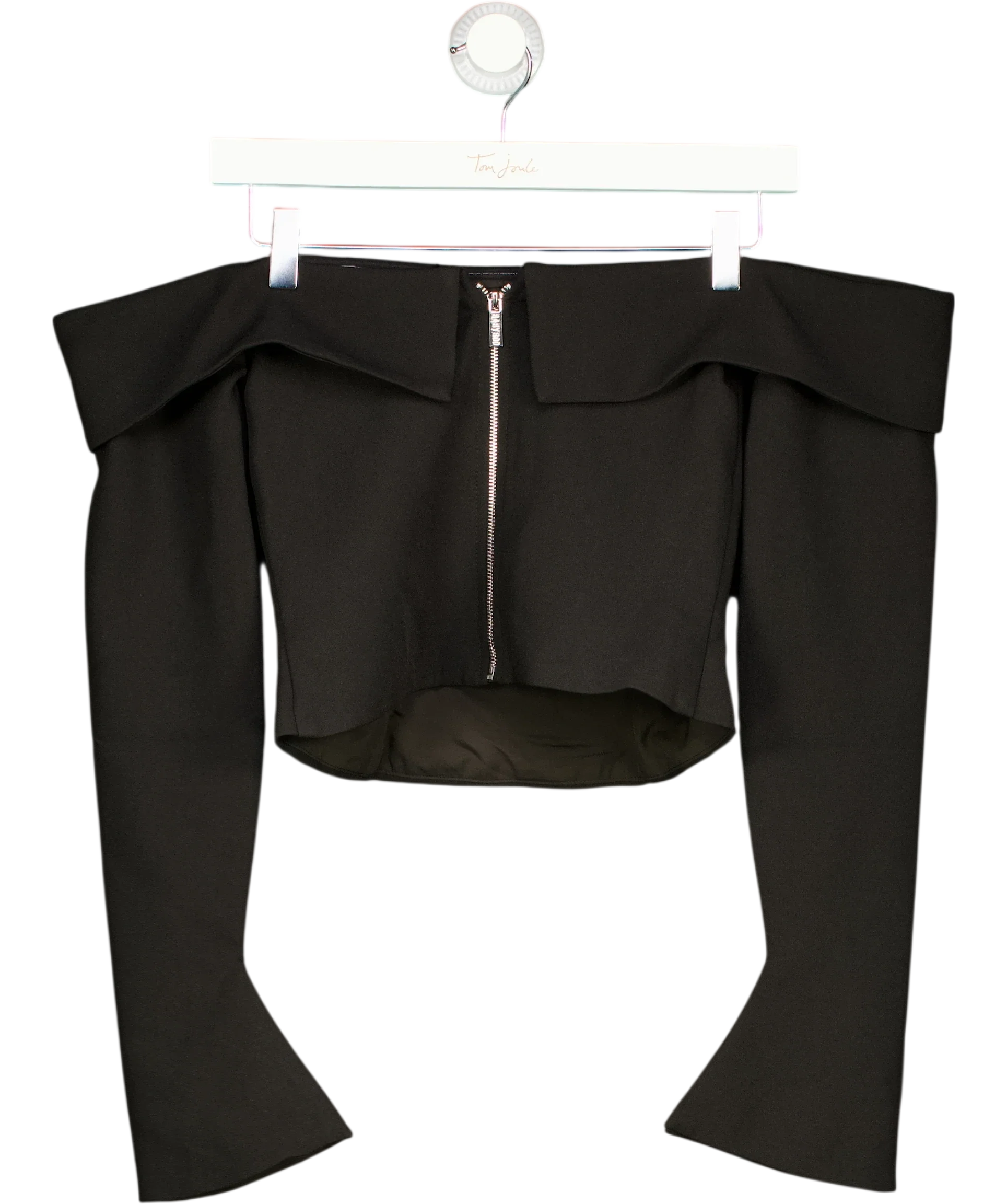 Babyboo Black Geneva Off-The-Shoulder Top Black, size UK S — back