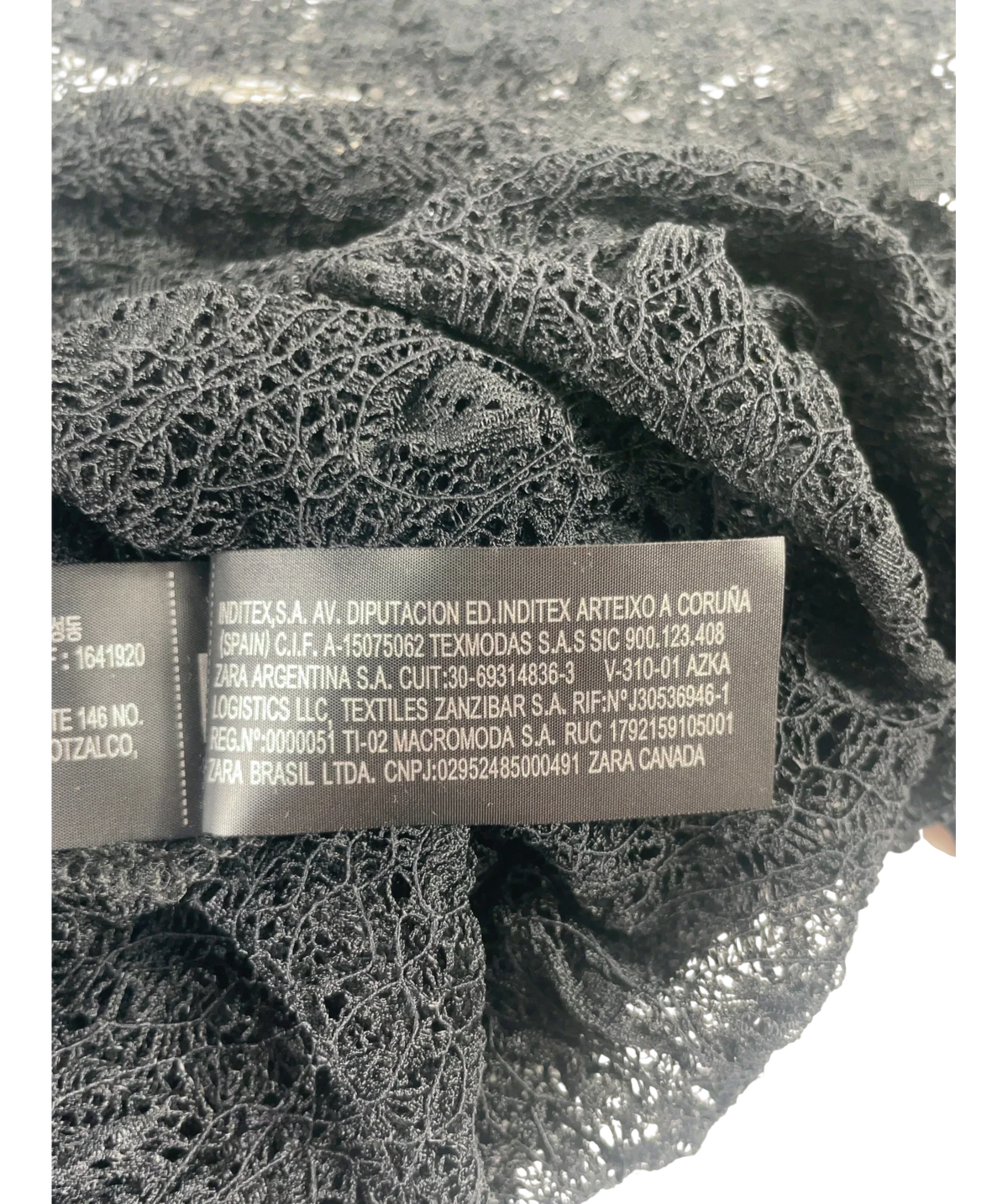 ZARA Semi-sheer Lace Bodysuit Black UK S — Extra shot