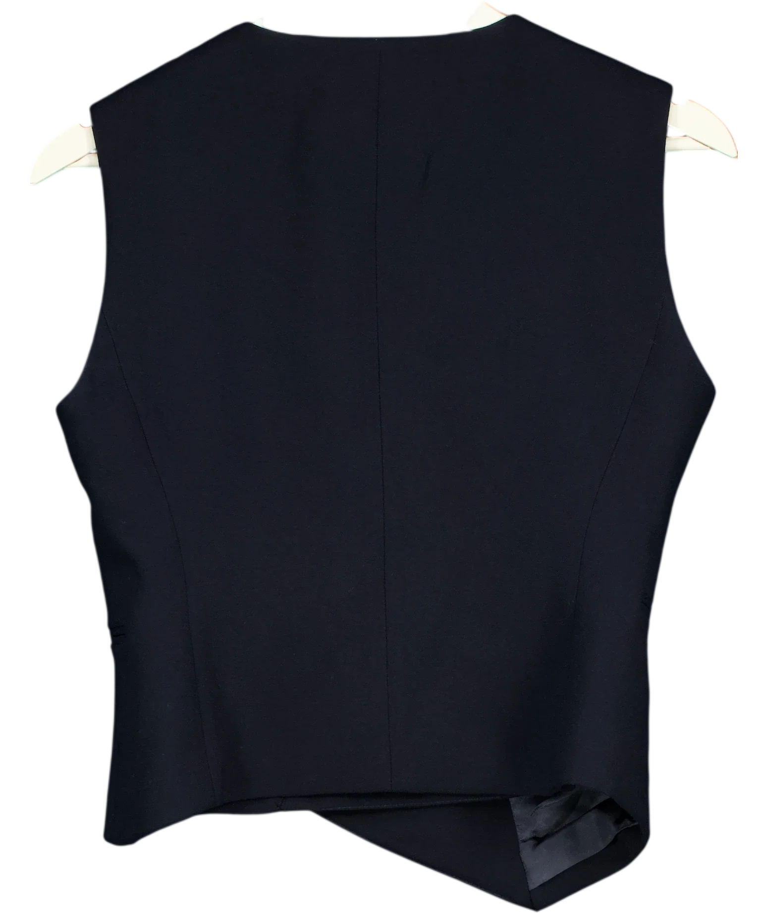 ZARA Blue Asymmetrical Button Vest Top Navy Blue, size UK S — back