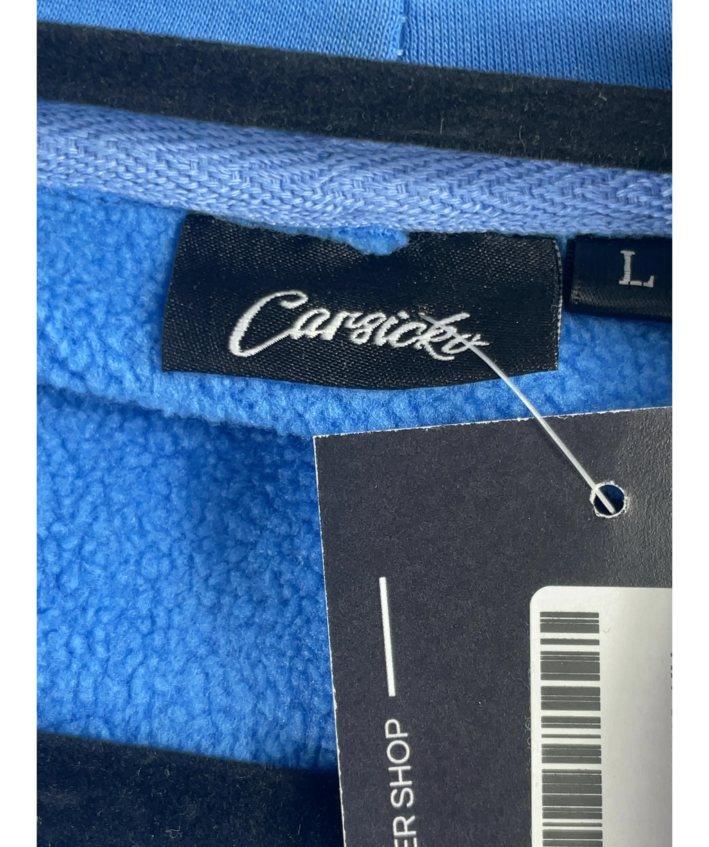 Carsicku Blue Love Spread Zip Up Hoodie Blue, size UK L — detail