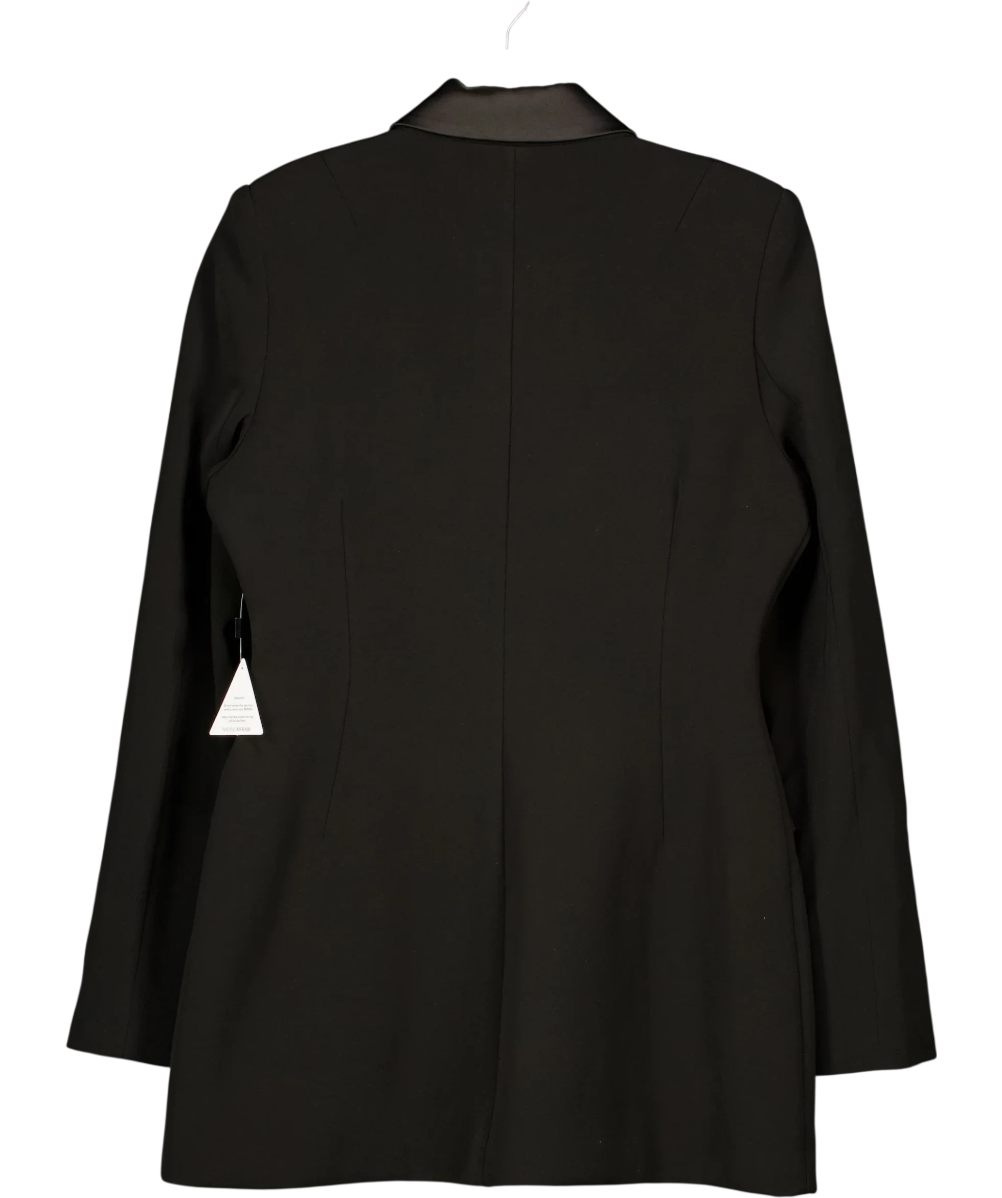 Nadine Merabi Black Monica Black Blazer Dress, size UK M — back