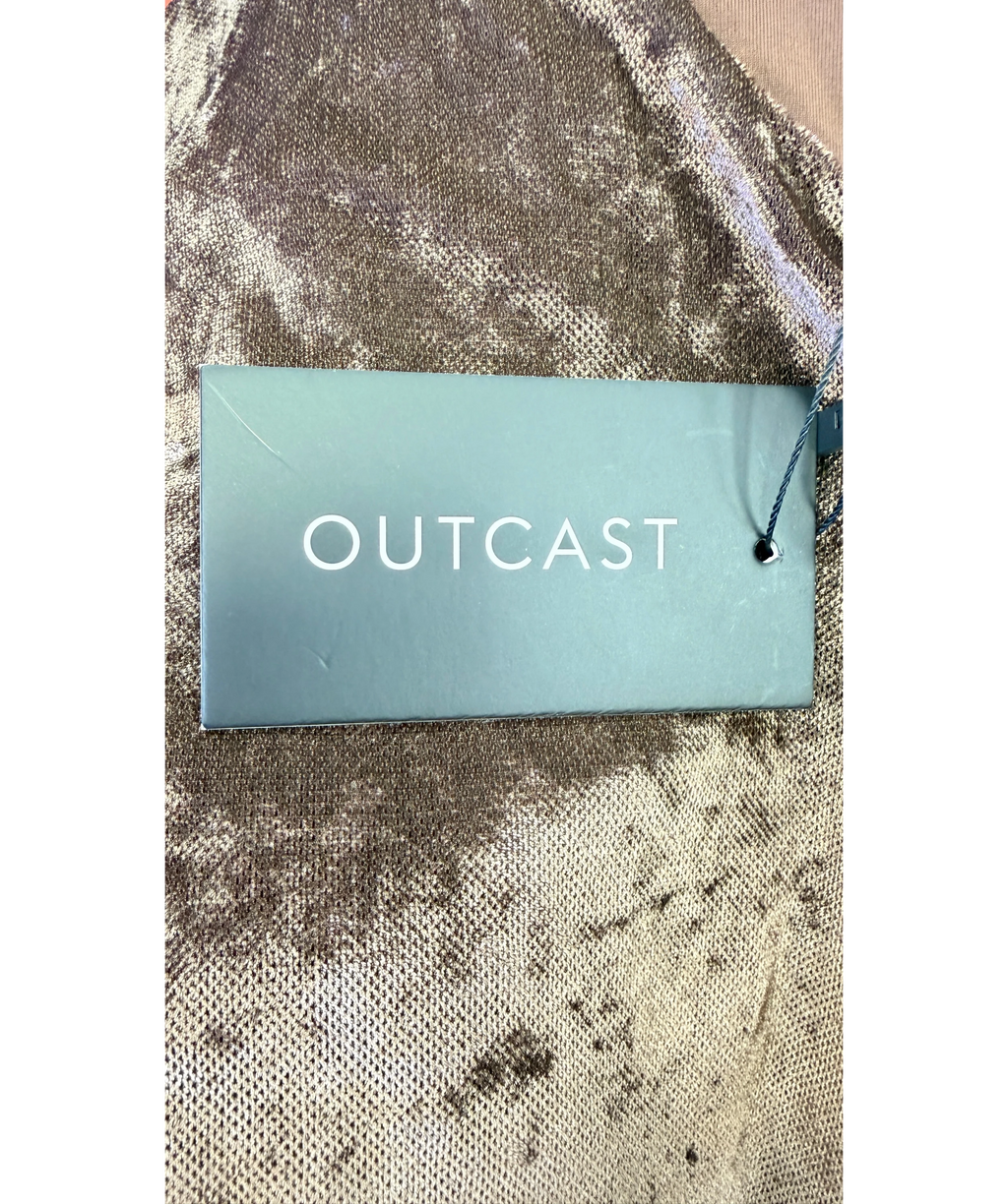 Outcast Brown Miane 2-Piece VELVET Maxi Dress Chocolate, size UK S — detail