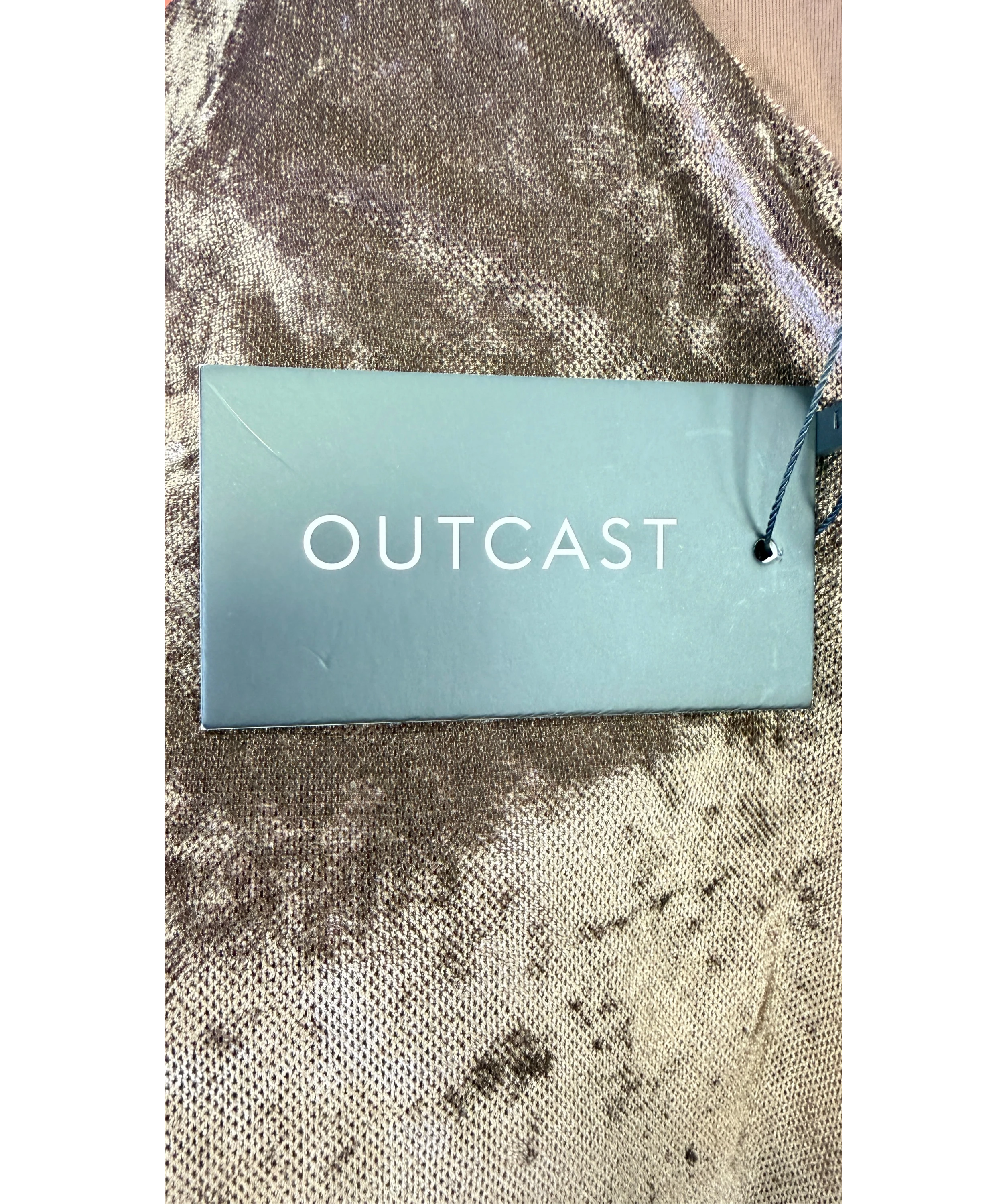 Outcast Brown Miane 2-Piece VELVET Maxi Dress Chocolate, size UK S — detail