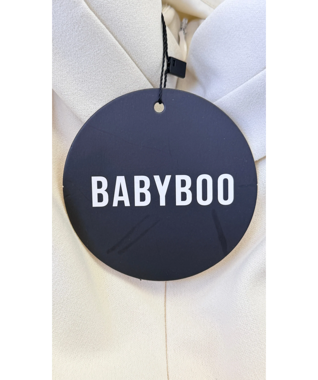Babyboo Cream Joyce Bardot Maxi Dress Ivory, size UK XS — detail