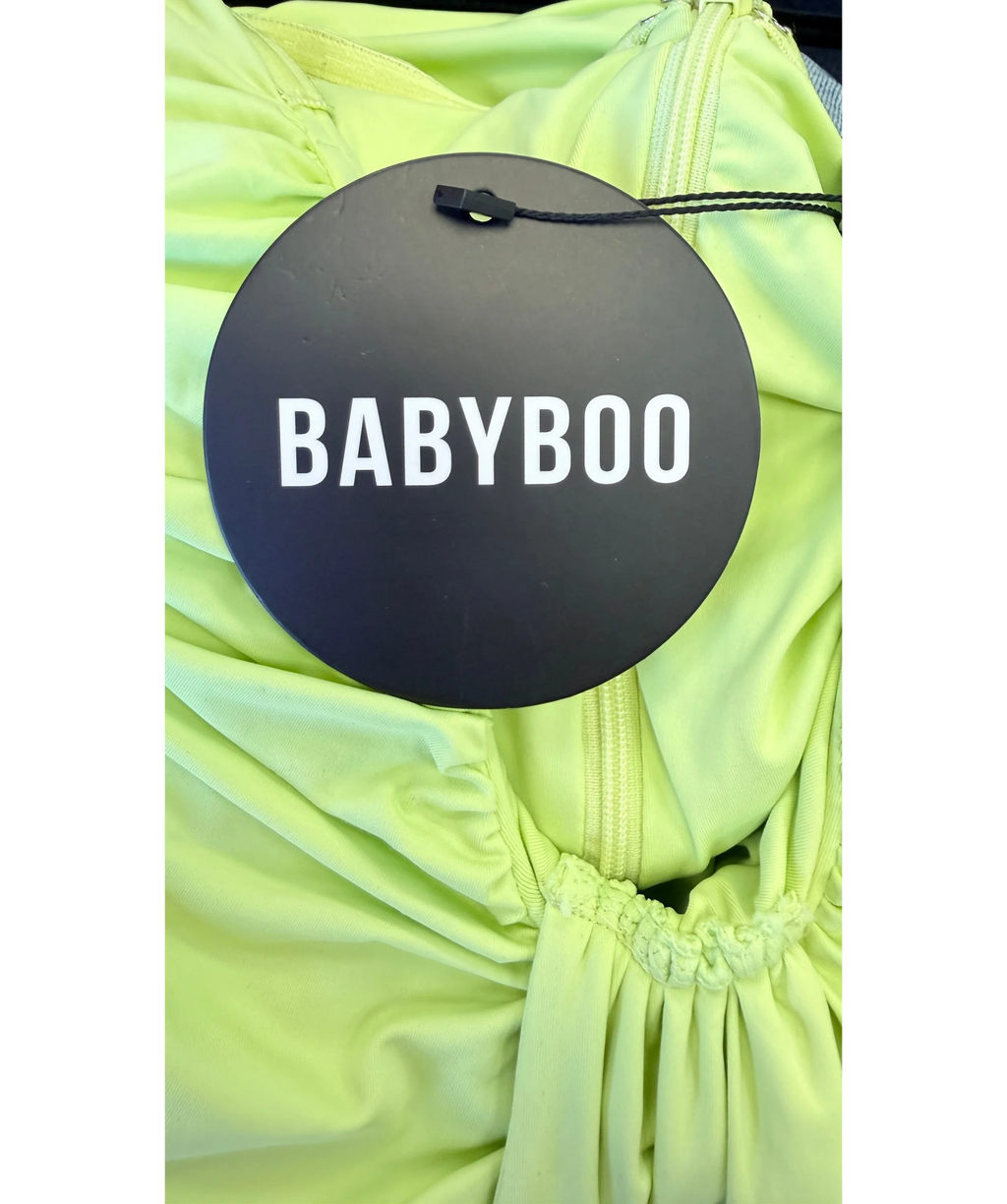 Babyboo Green Rosetta Maxi Dress Lime GREEN, size UK S — detail