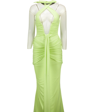 Babyboo Rosetta Maxi Dress Lime Green UK S