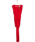 House of CB Red Aliza Cherry RED Gathered Mini Dress, size UK XS — front