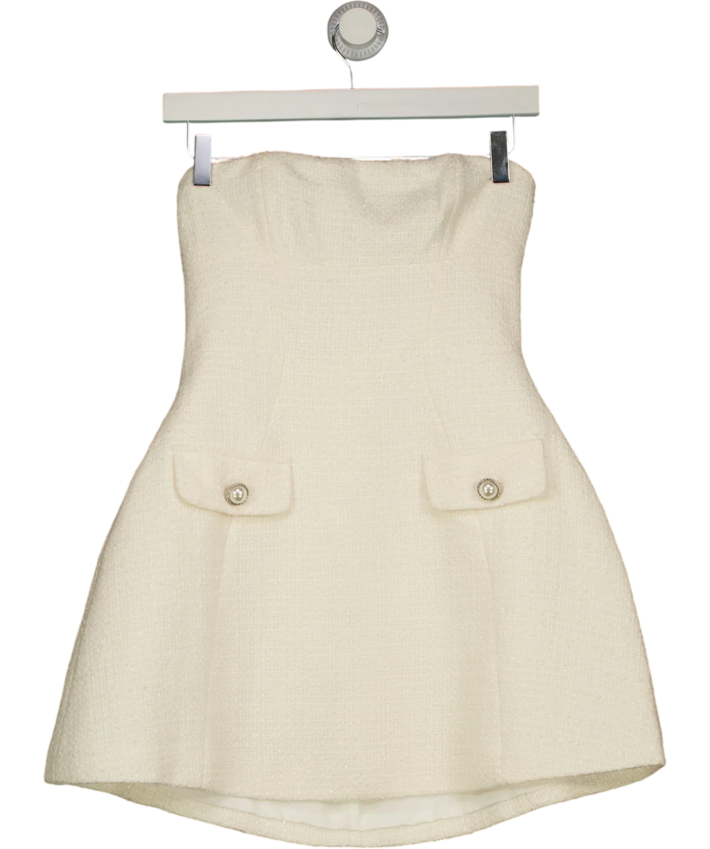 Babyboo Cream Lottie Ivory Mini Dress, size UK S — front