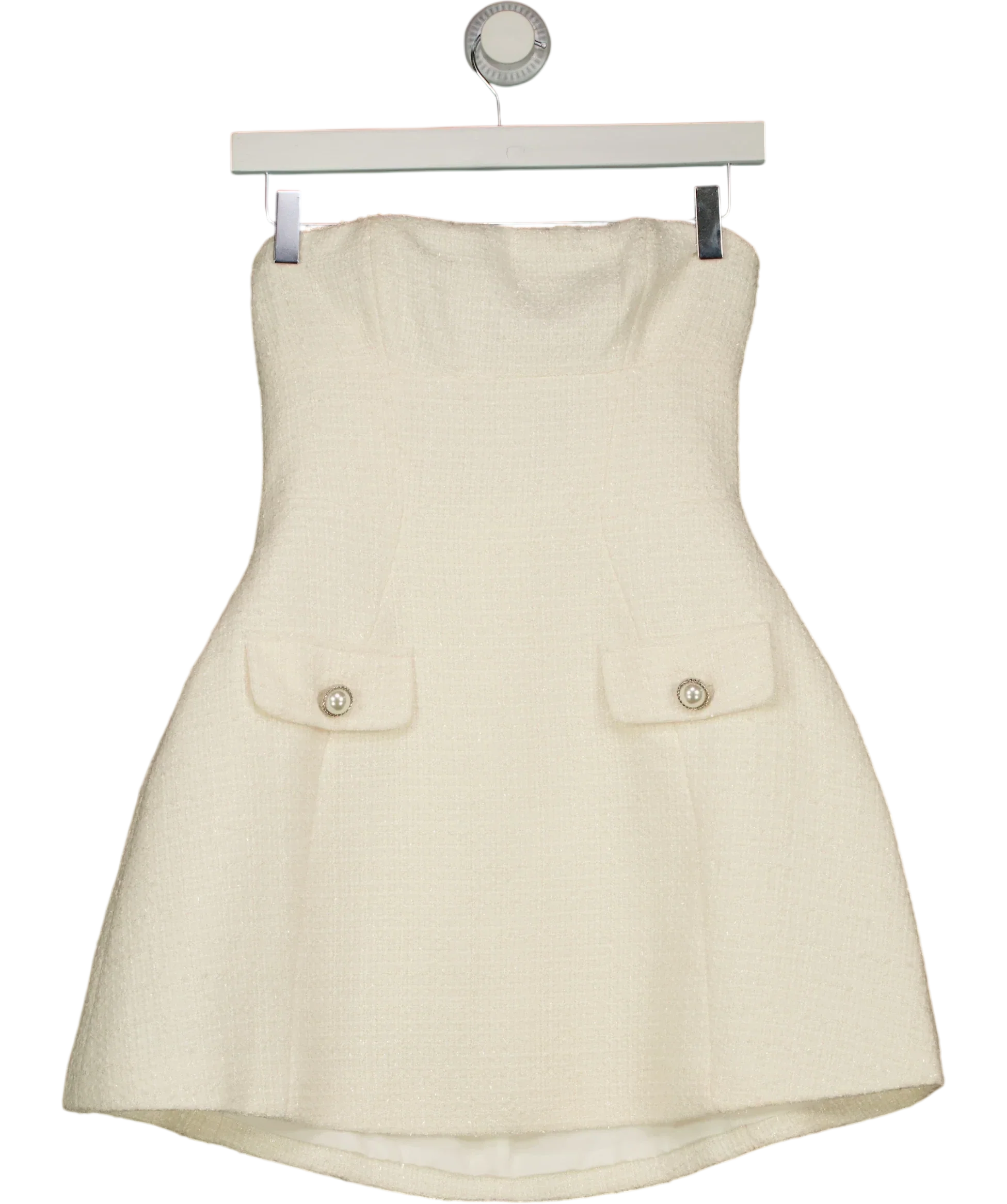 Babyboo Cream Lottie Ivory Mini Dress, size UK S — front