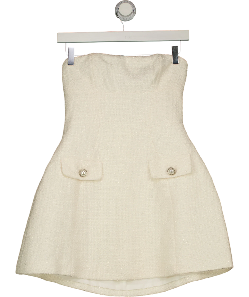 Babyboo Cream Lottie Ivory Mini Dress, size UK S — front