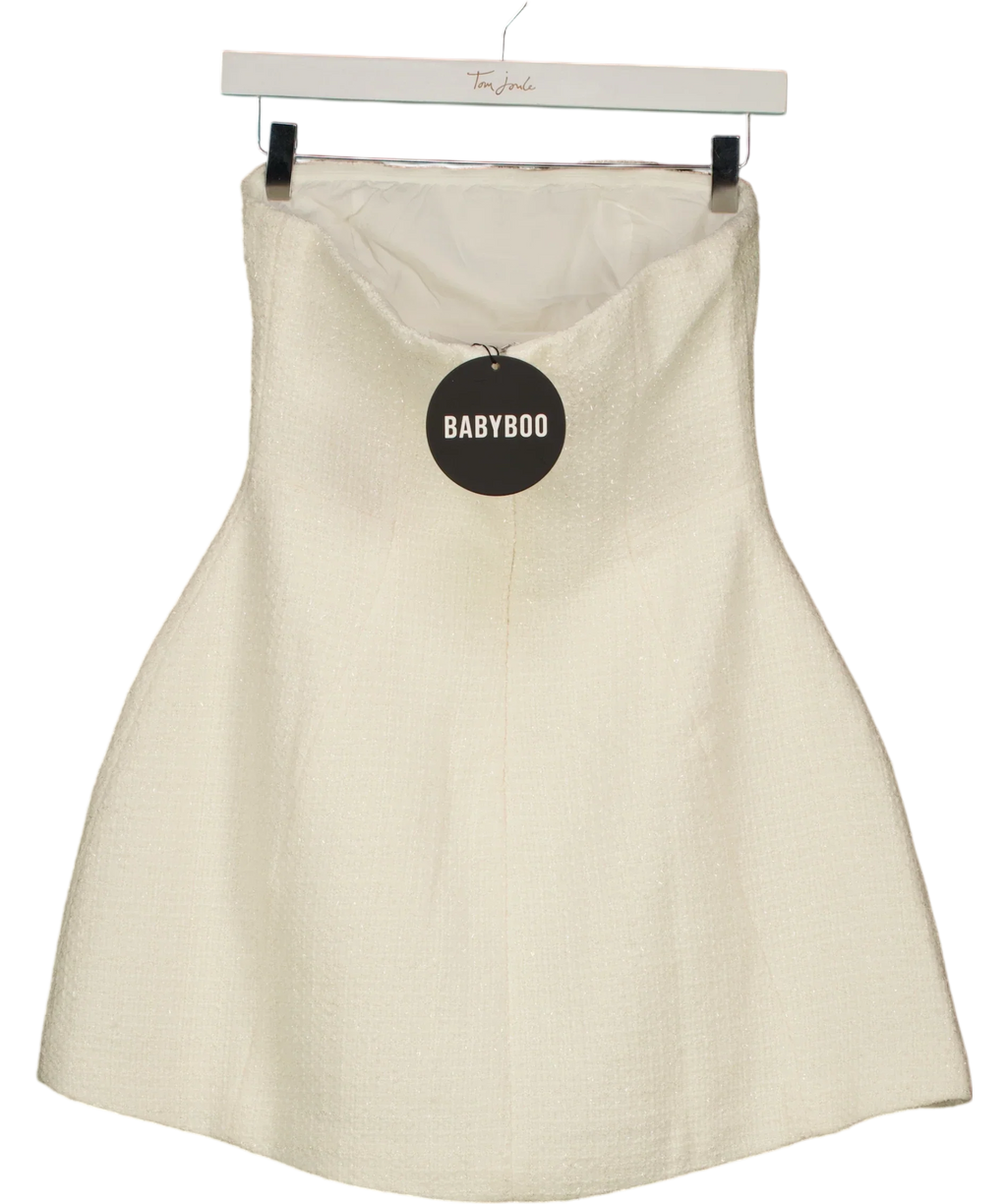 Babyboo Cream Lottie Ivory Mini Dress, size UK S — back