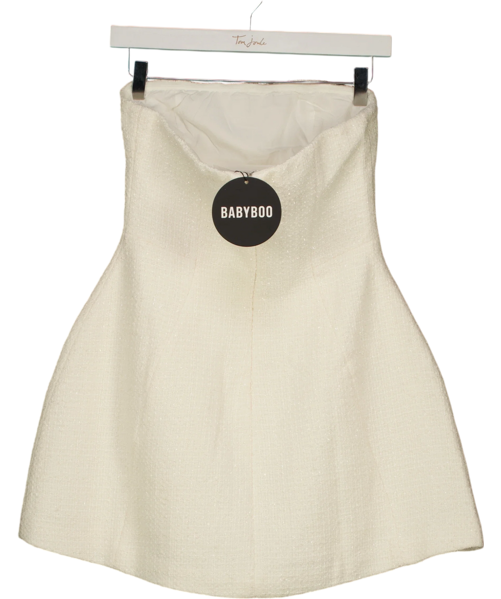 Babyboo Cream Lottie Ivory Mini Dress, size UK S — back