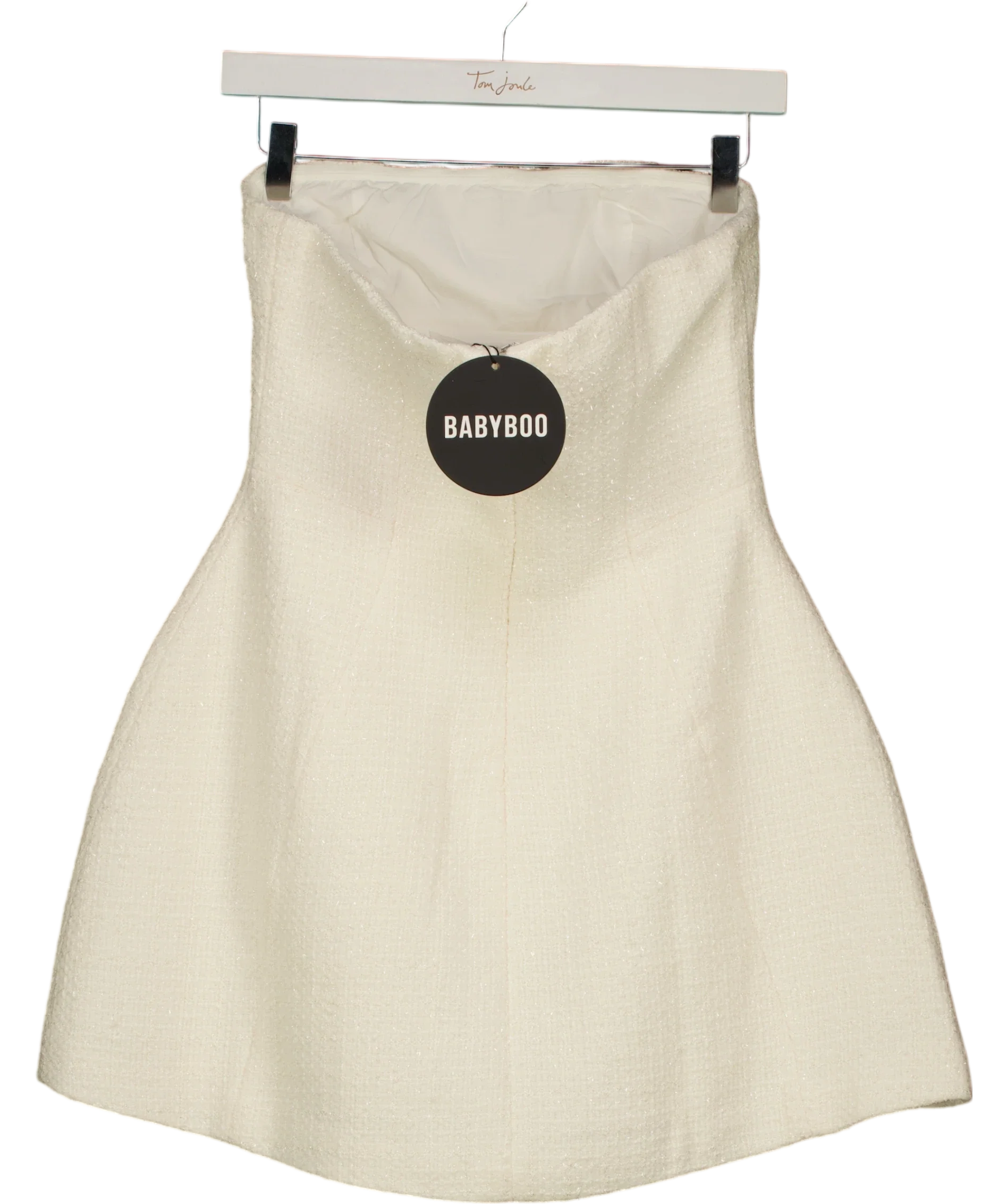 Babyboo Cream Lottie Ivory Mini Dress, size UK S — back