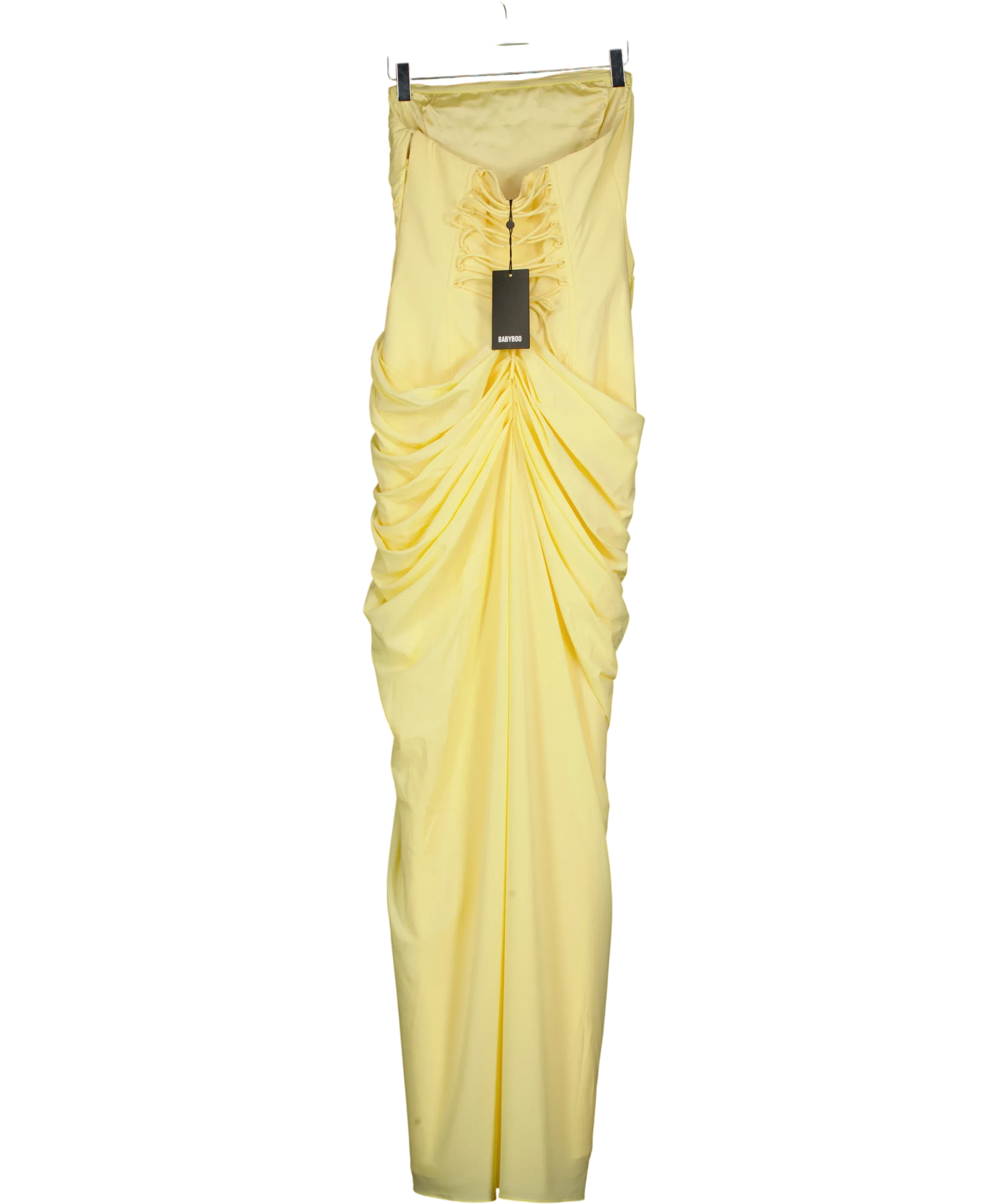 Babyboo Yellow Cyra Lemon Maxi Dress, size UK S — back
