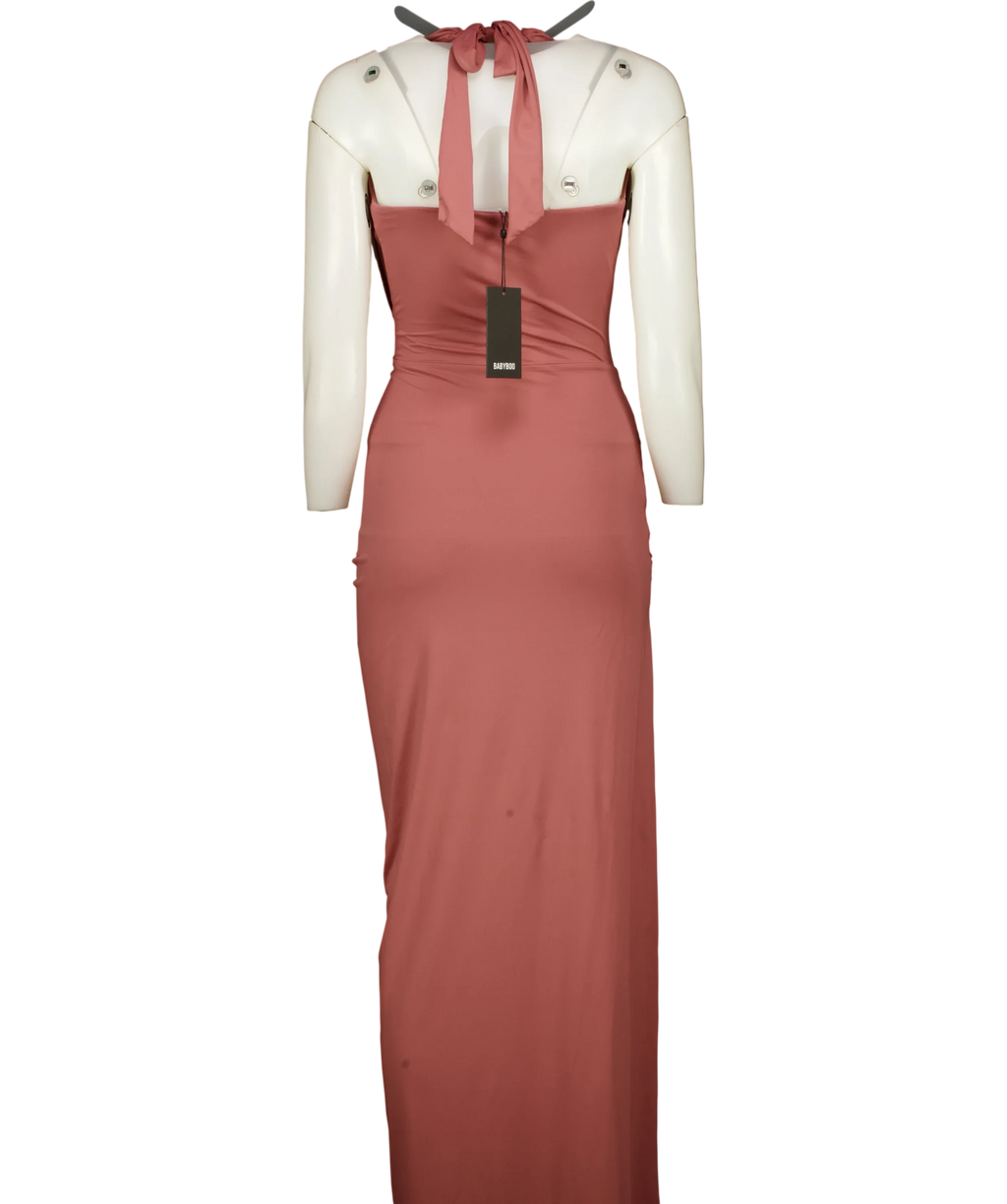 Babyboo Pink Kingsley Maxi Dress Rose Brown, size UK S — back