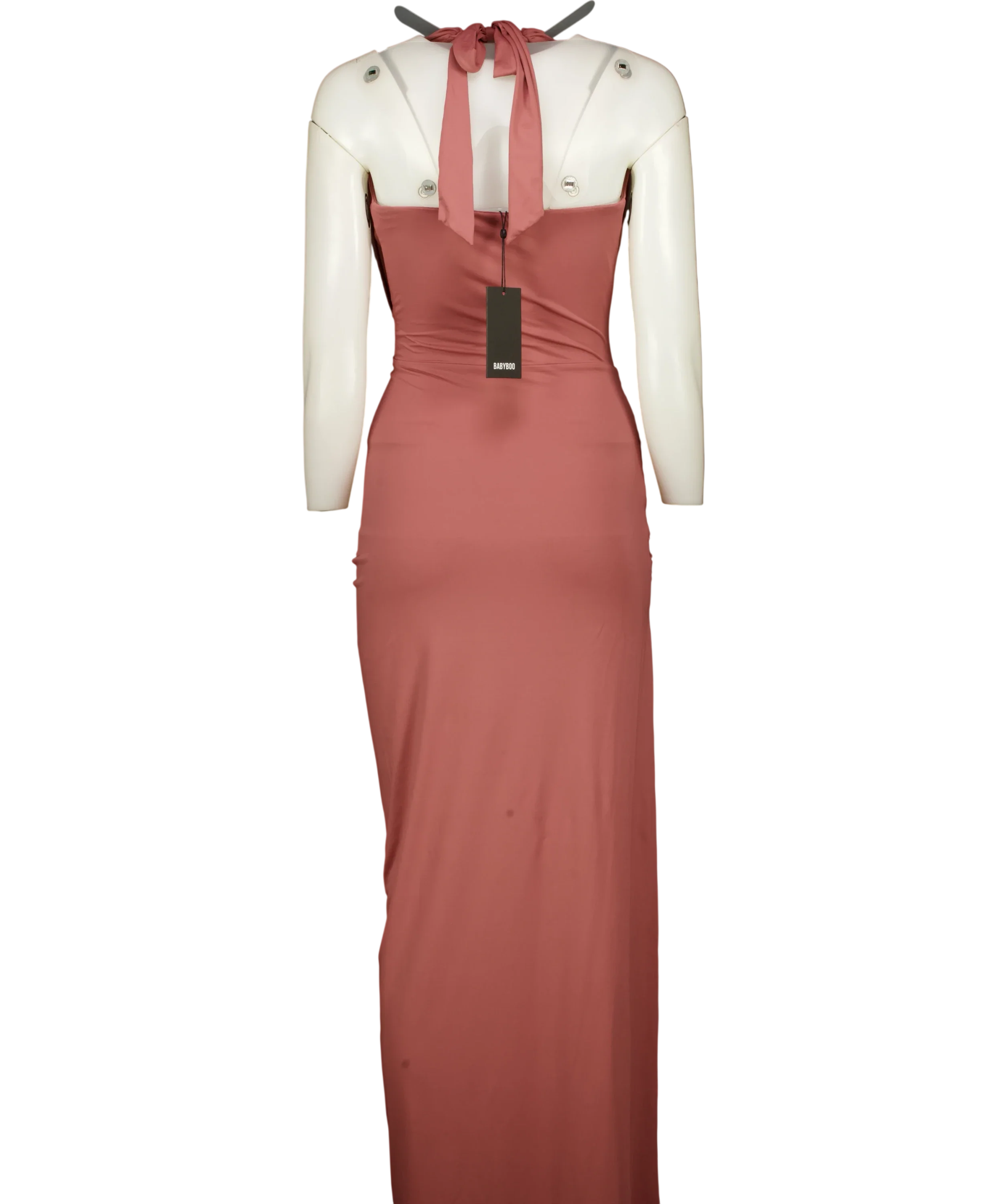 Babyboo Pink Kingsley Maxi Dress Rose Brown, size UK S — back