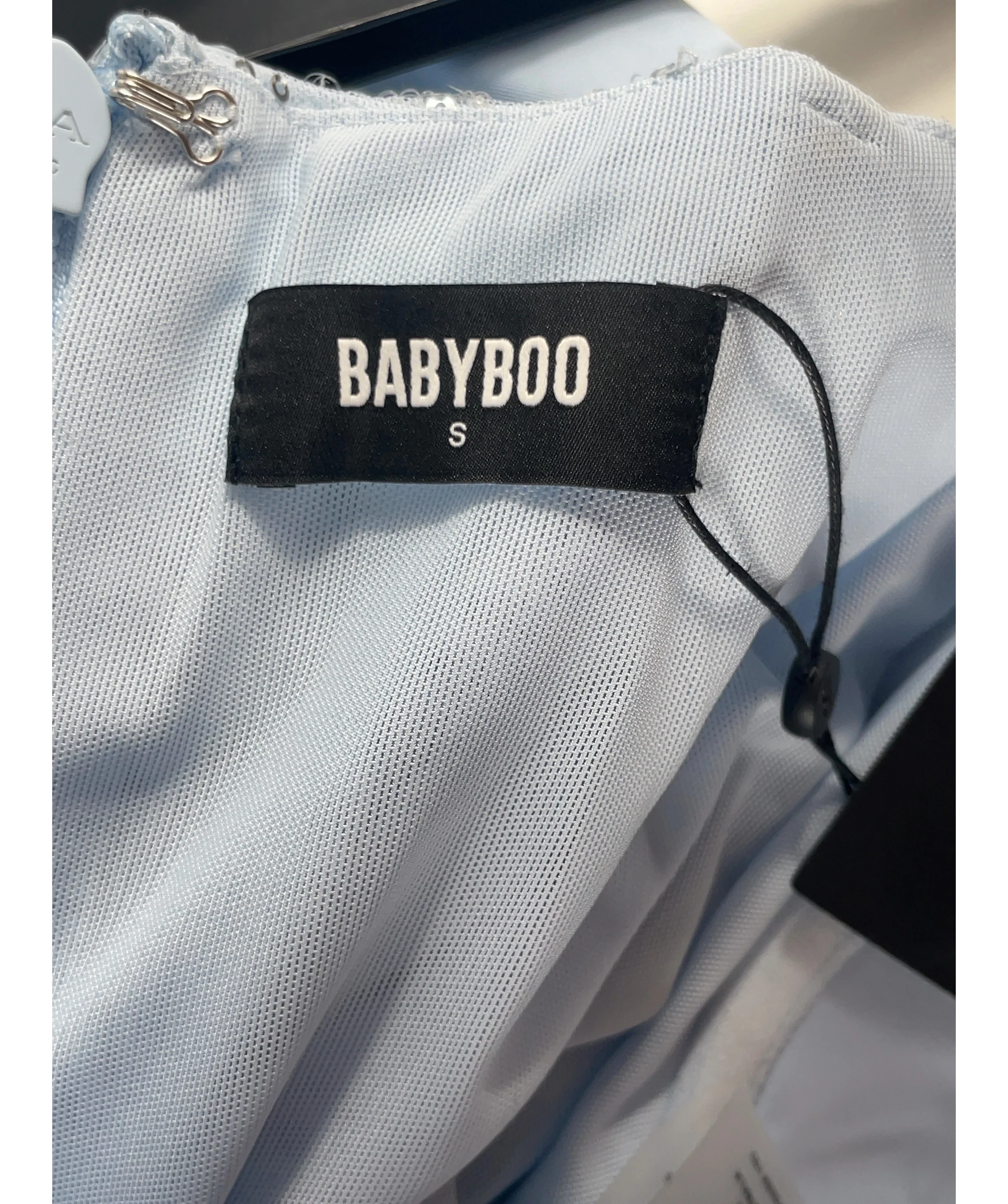 Babyboo Blue Carina Maxi Dress Glacier Blue, size UK S — detail