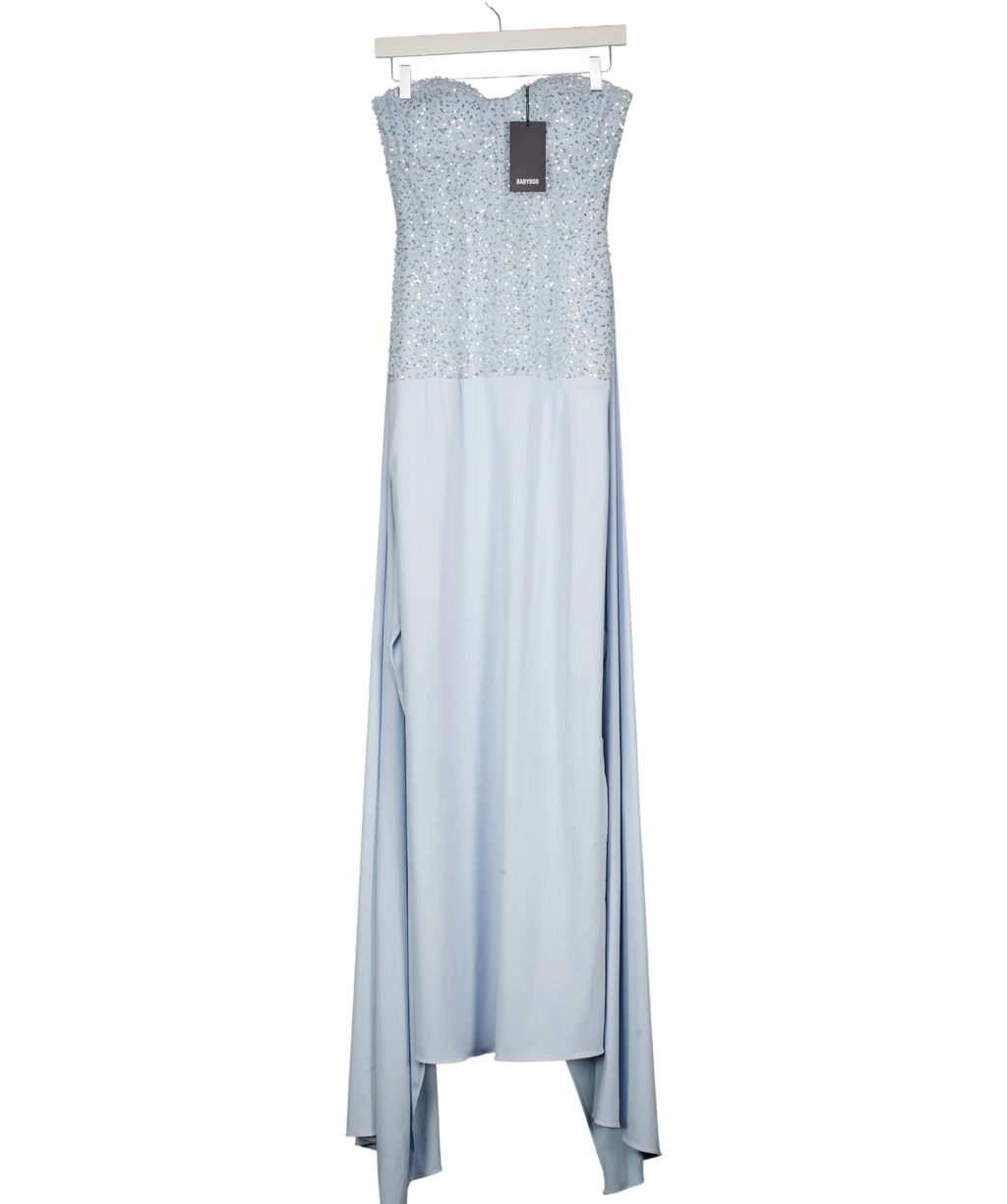 Babyboo Blue Carina Maxi Dress Glacier Blue, size UK S — front