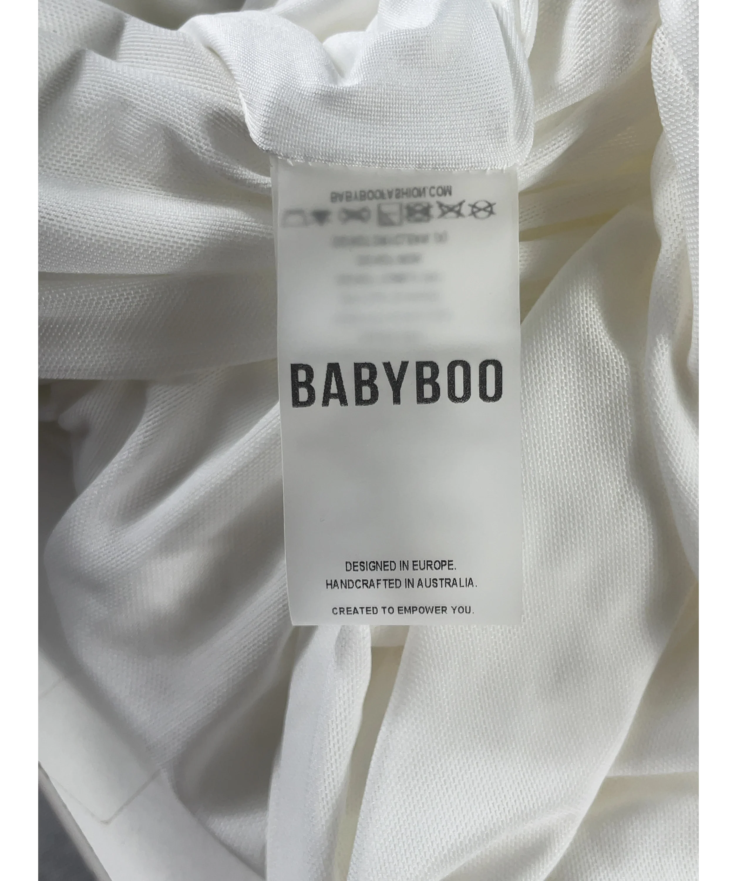Babyboo White Mireya Mini Dress Ivory white, size UK S — label