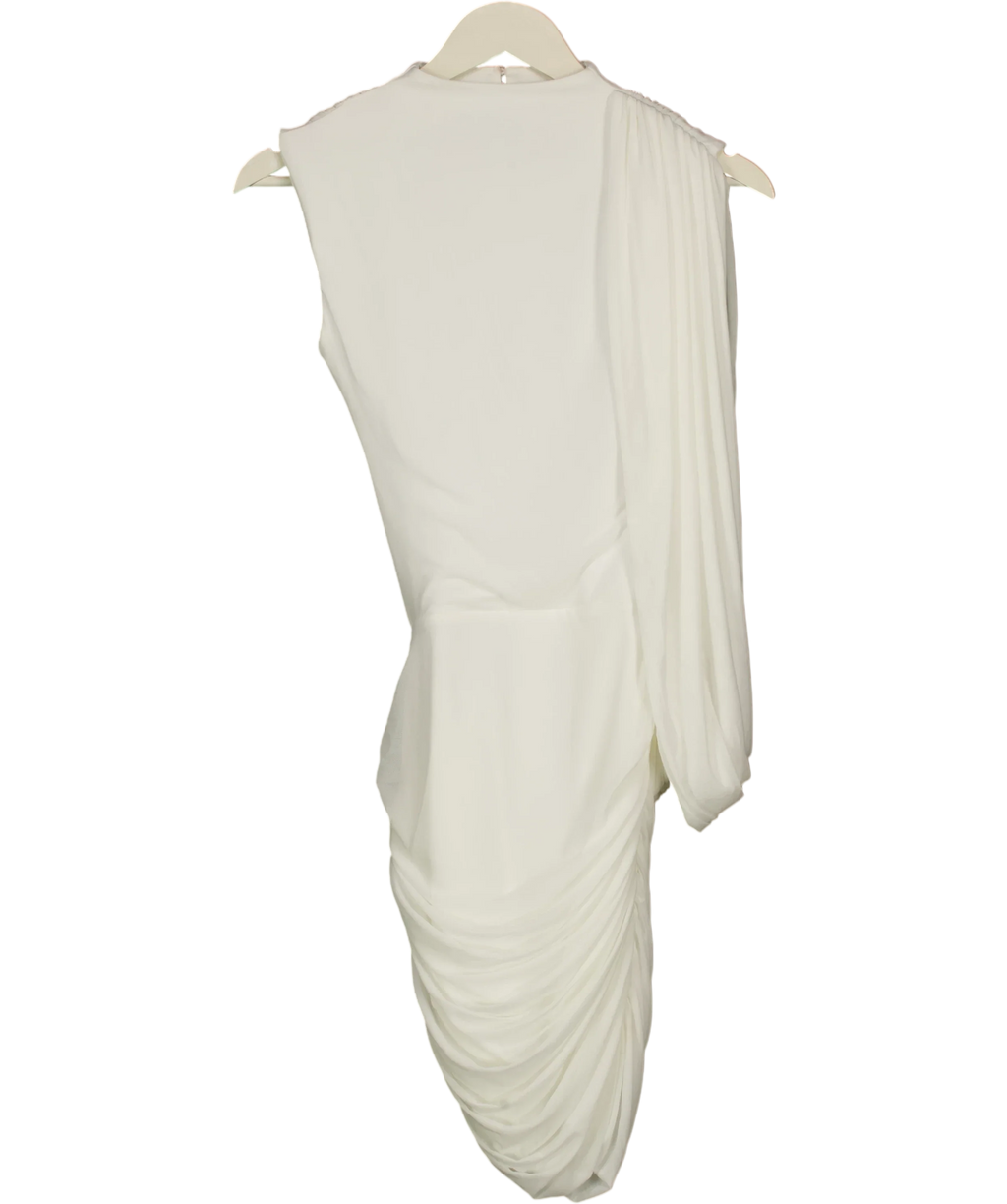 Babyboo White Mireya Mini Dress Ivory white, size UK S — front