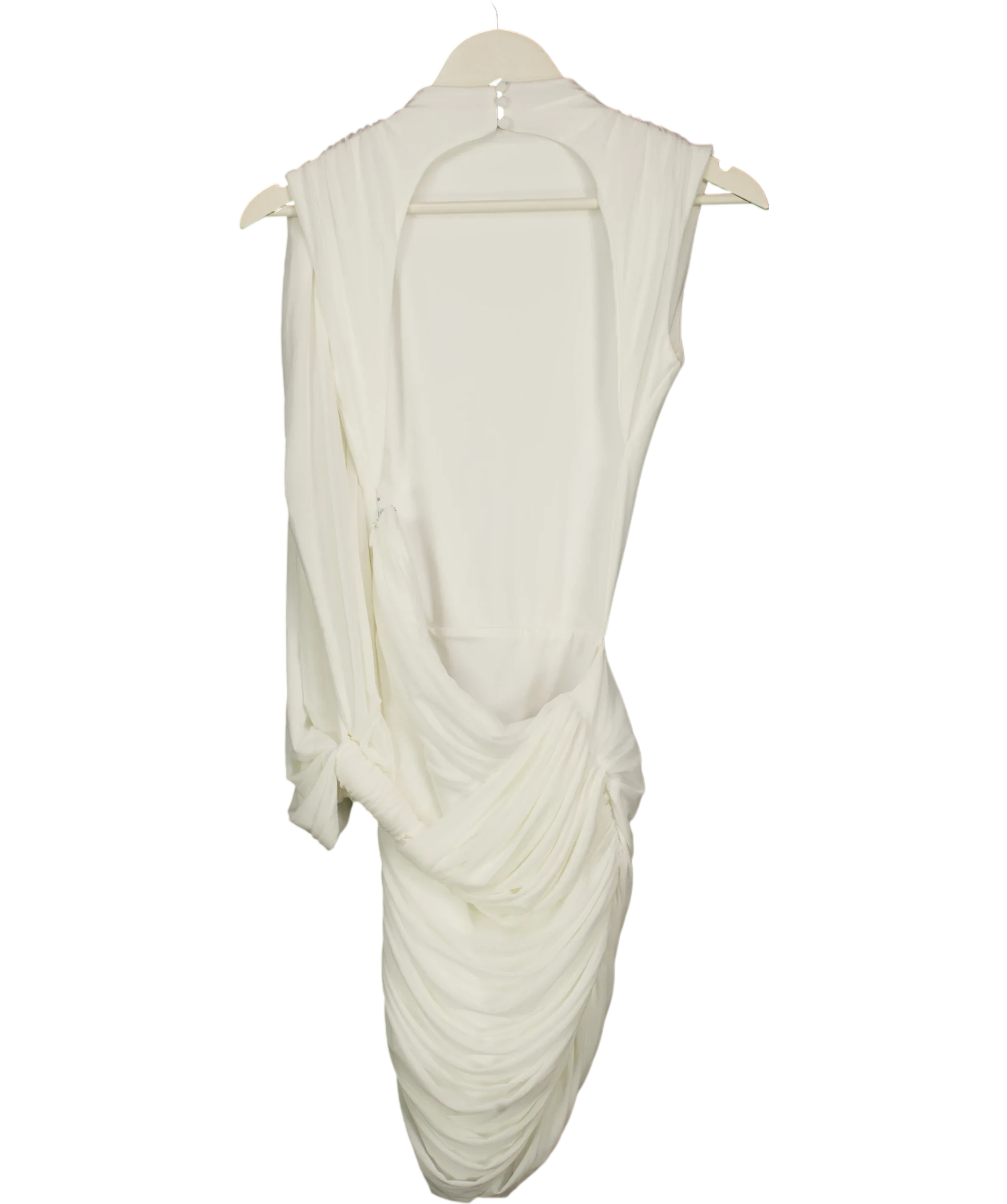 Babyboo White Mireya Mini Dress Ivory white, size UK S — back