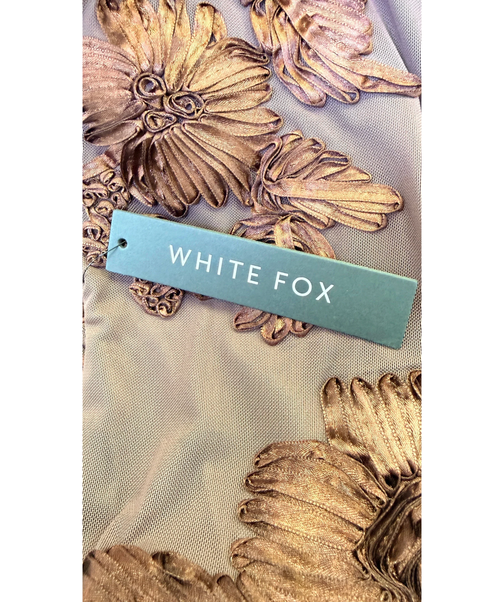 WHITE FOX Brown Always Yours Halter Neck Maxi Dress Chocolate  brown, size UK S — detail