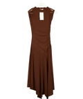 ZARA Brown Gathered Tulle Dress Chocolate Brown, size UK S — front