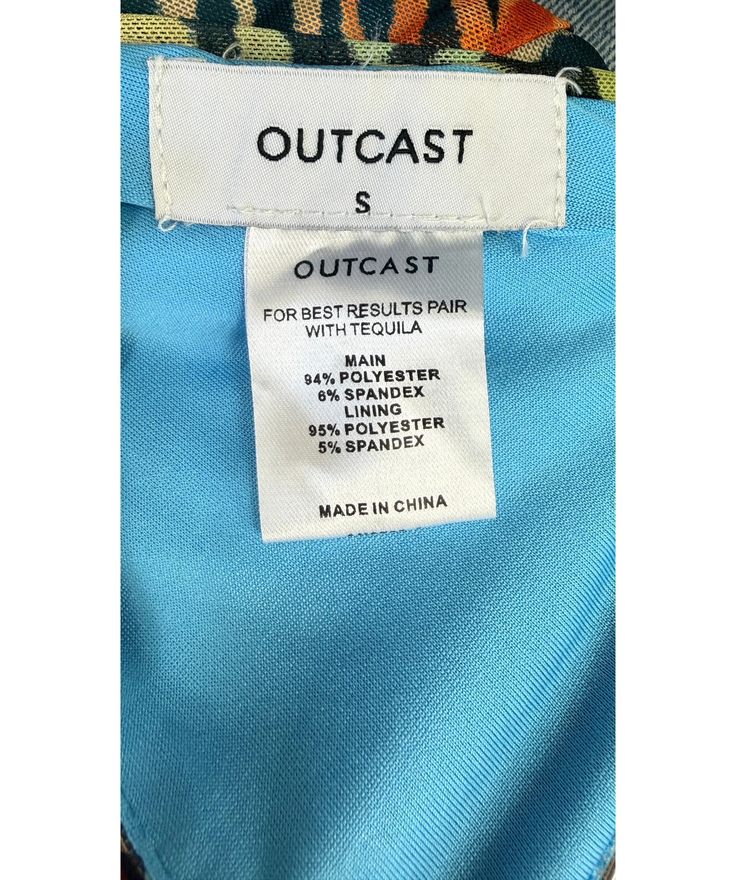 Outcast Multicoloured Gracy Halter Top and Maxi Skirt Set Zelion Print, size UK S — detail
