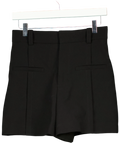 ZARA Black High-Waisted Shorts Black, size UK XS — front