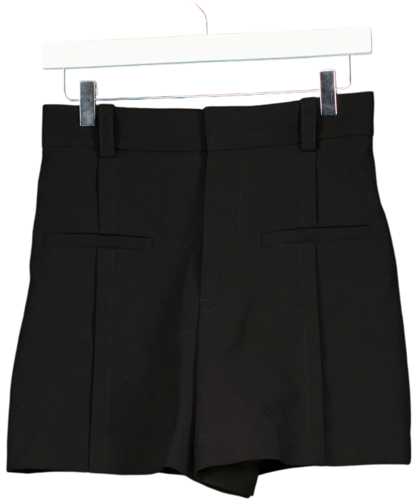 ZARA Black High-Waisted Shorts Black, size UK XS — front