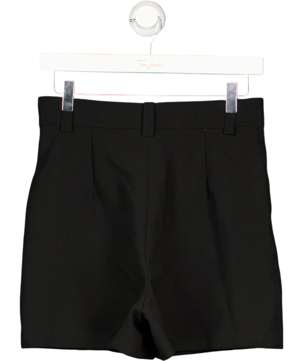 ZARA Black High-Waisted Shorts Black, size UK XS — back