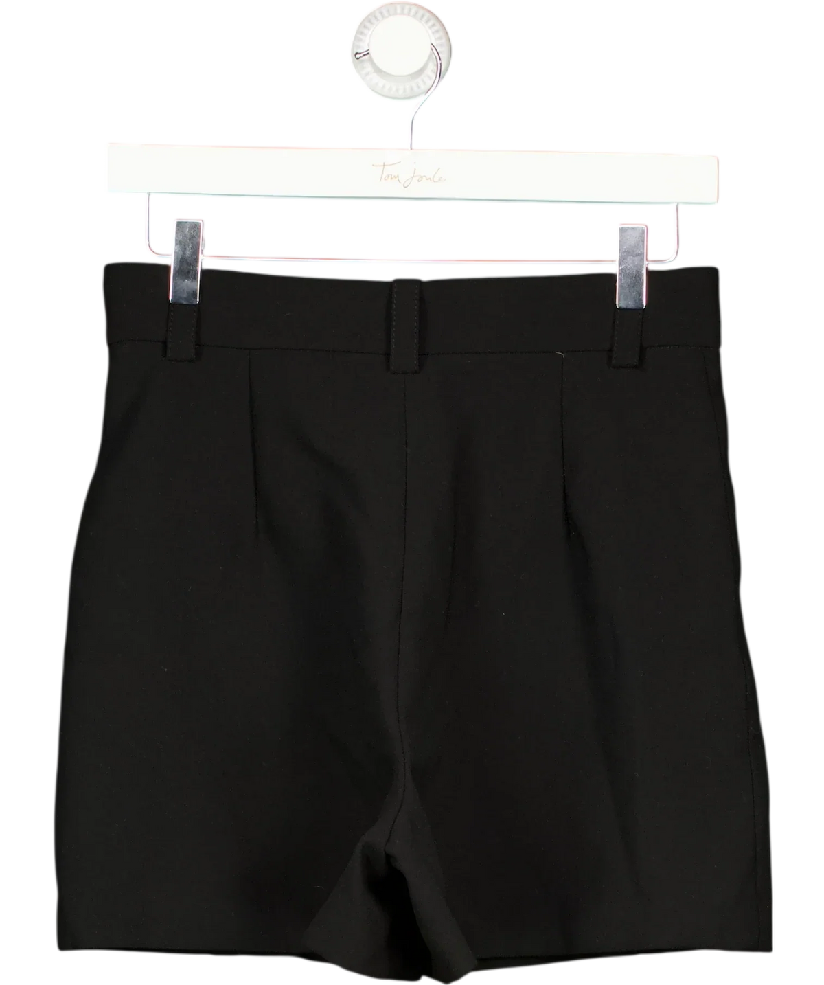 ZARA Black High-Waisted Shorts Black, size UK XS — back