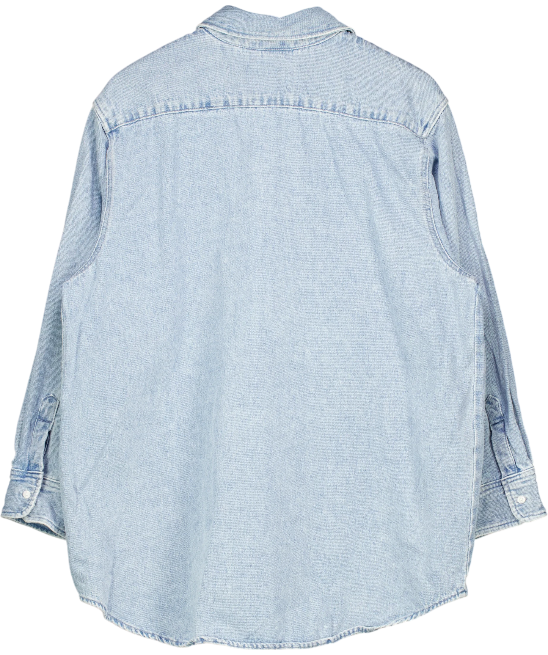 H&M Blue Oversize Denim Shirt UK XS — Back