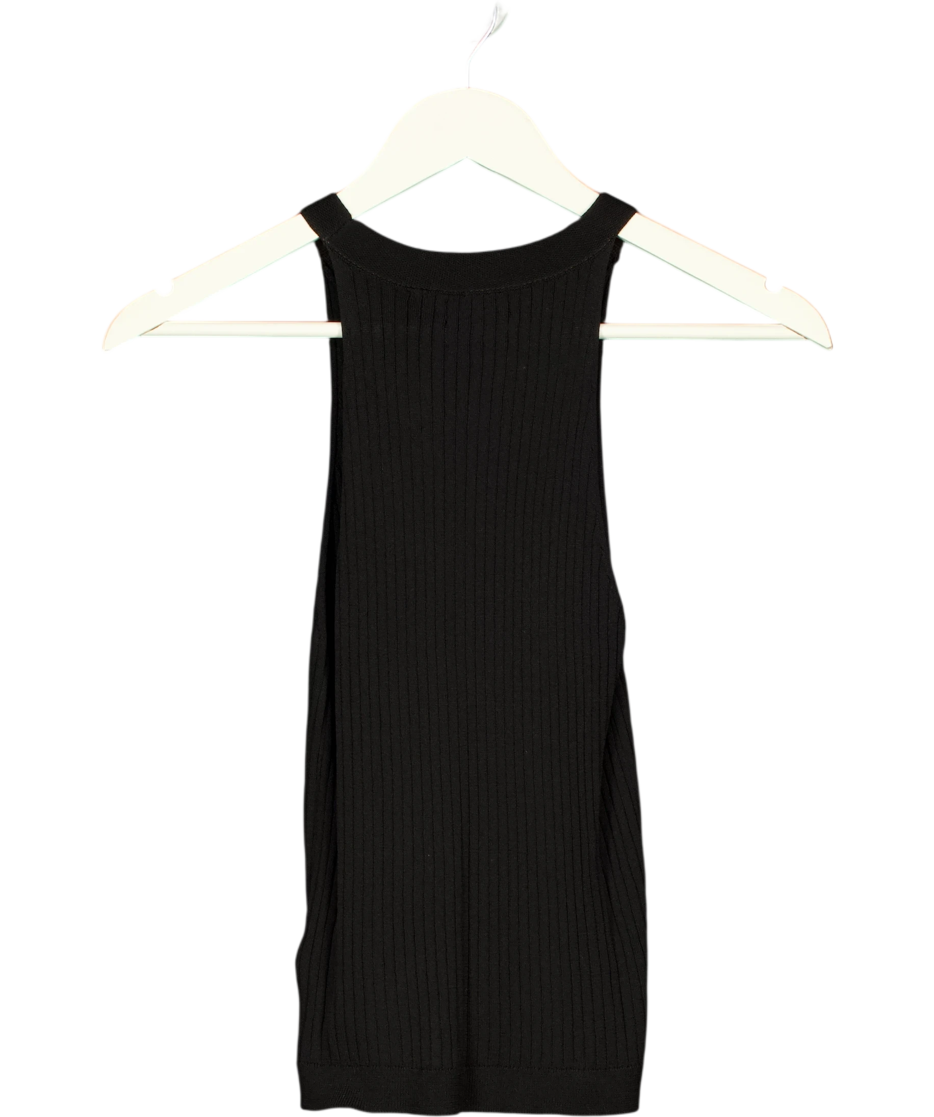 KENNETH COLE Black Knit Tank Top UK XS — Back