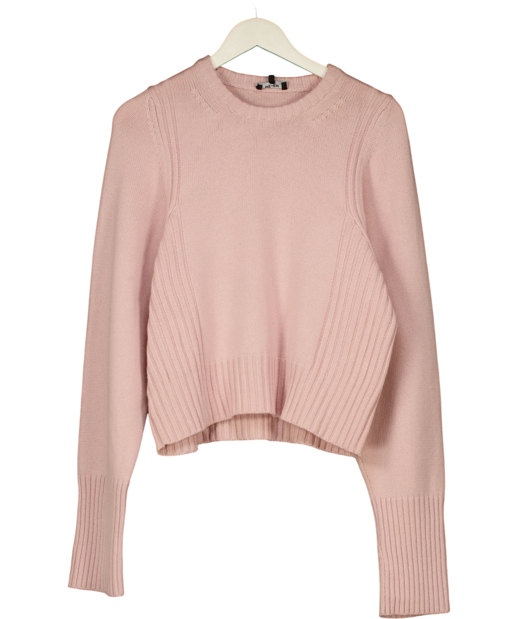 ME + EM Merino Cashmere Jumper + Snood Smoke Pink UK S — Front