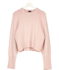 ME + EM Merino Cashmere Jumper + Snood Smoke Pink UK S — Front