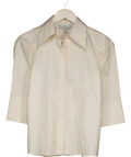 & OTHER STORIES Cream Bow-detailed Blouse UK 6 — Front