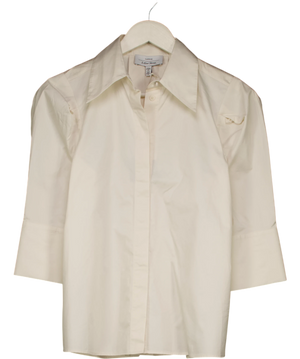 & OTHER STORIES Cream Bow-detailed Blouse UK 6