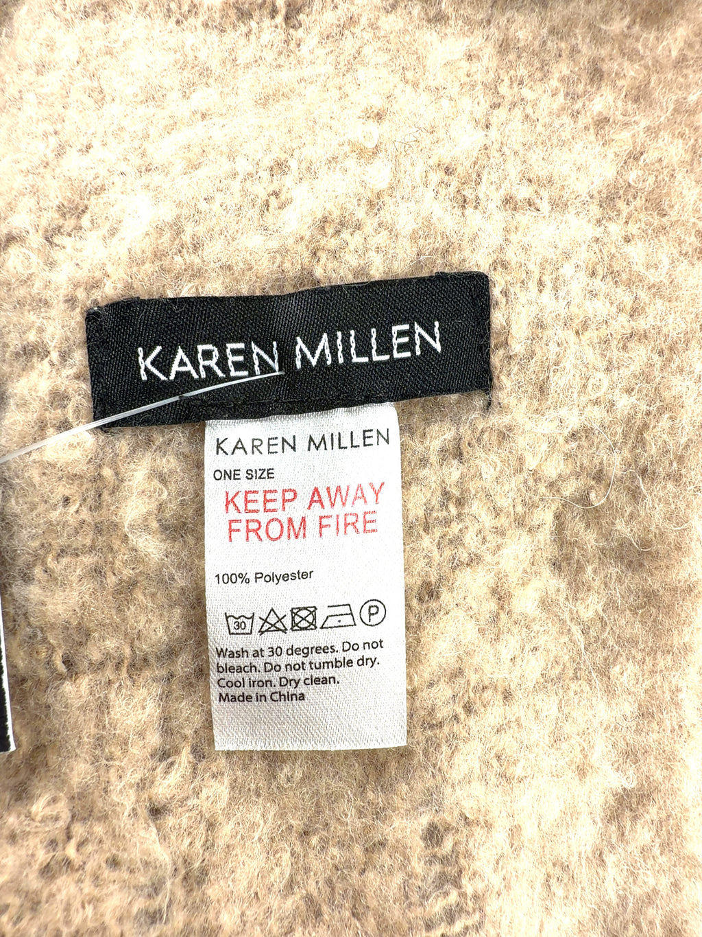 KAREN MILLEN Beige Colour — care label