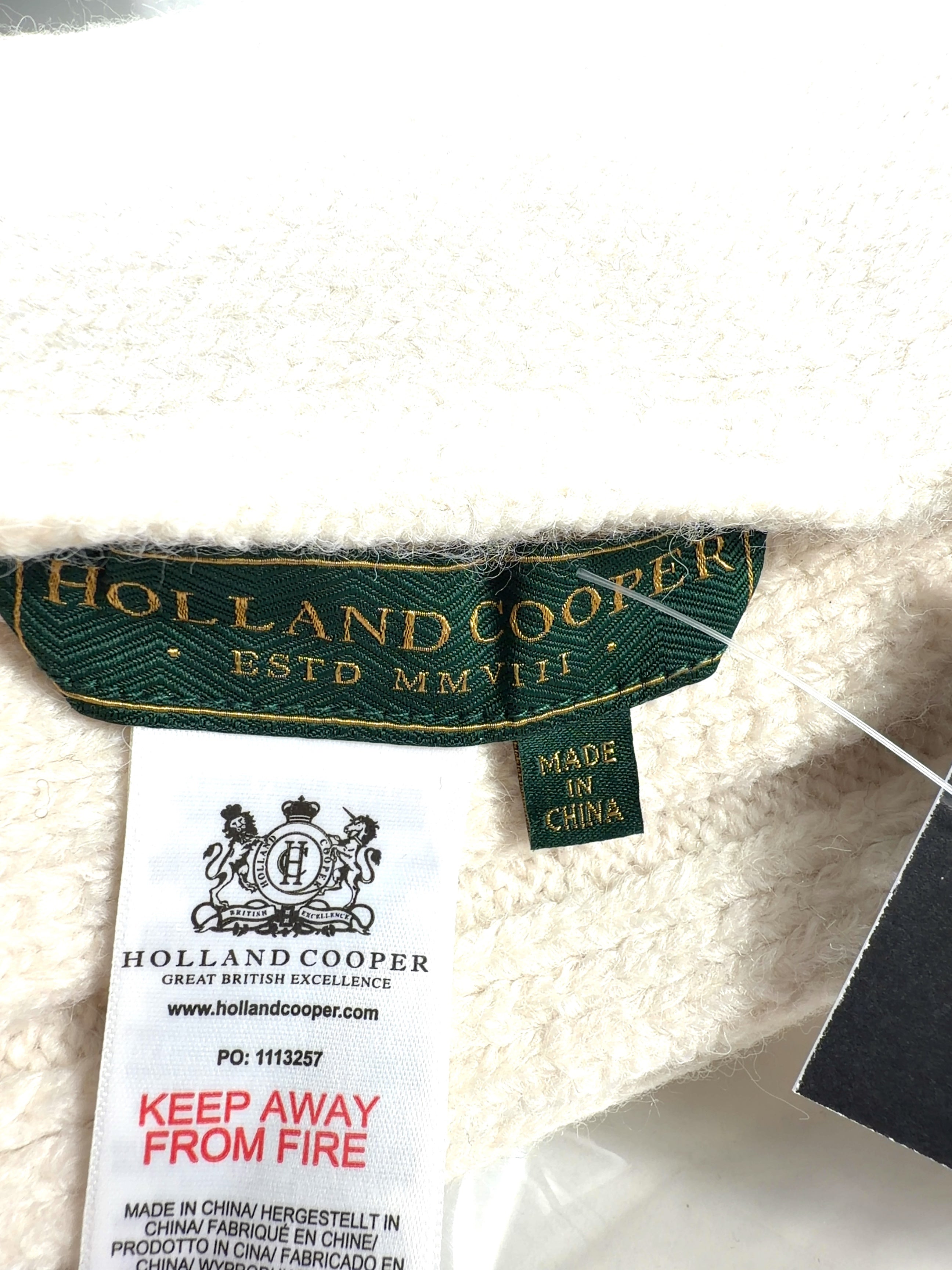 HOLLAND COOPER Cream Elle Scarf — detail