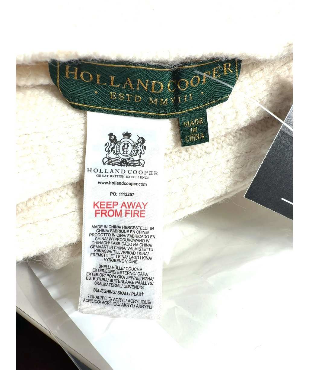 HOLLAND COOPER Cream Elle Scarf — label