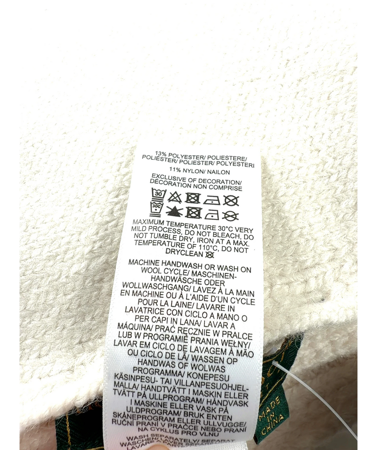Holland Cooper Elle Scarf Cream — Materials
