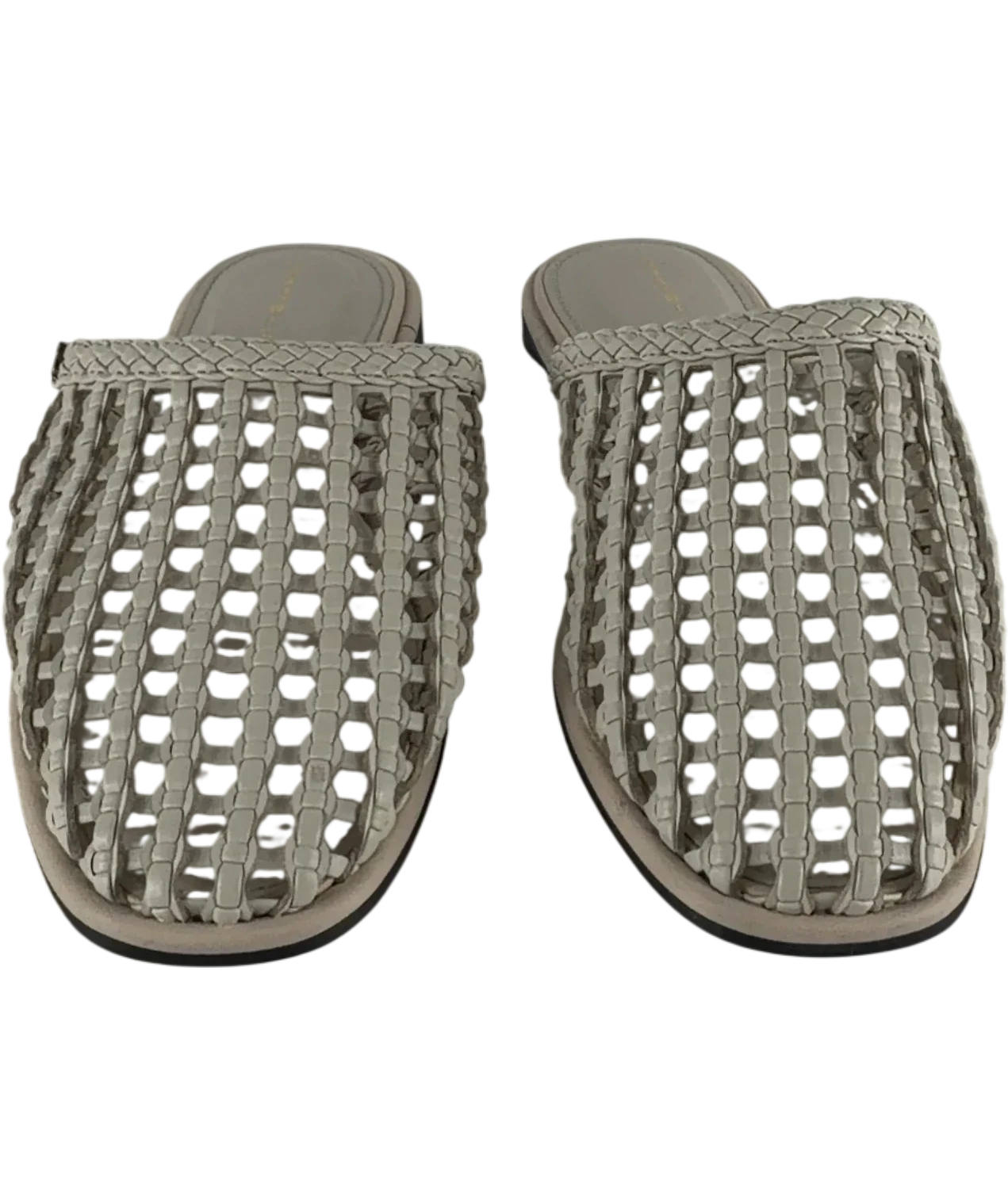 Tommy Hilfiger Cream Woven Flat Mules, size UK 5 EU 38 👠 — detail