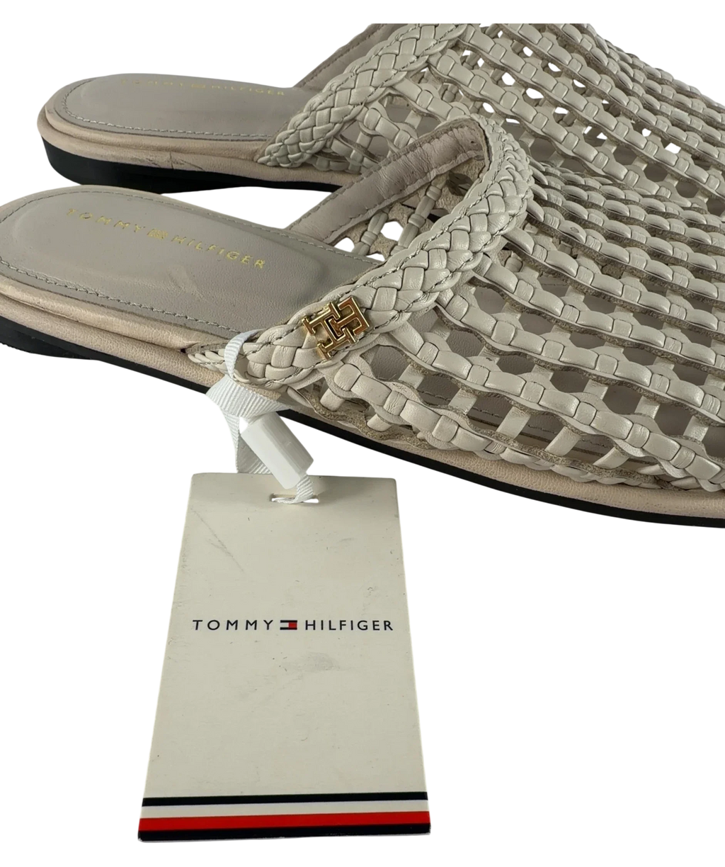 Tommy Hilfiger Cream Woven Flat Mules, size UK 5 EU 38 👠 — additional view