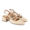 Sezane Cream Paula Babies Cream Patent Heels, size UK 5 EU 38 👼 — front